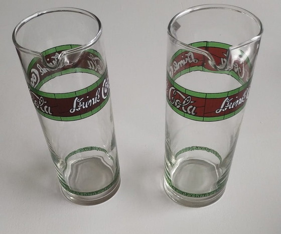 Image 1 of Vintage Set Coca Cola 'Glas In Lood ('Style'. 