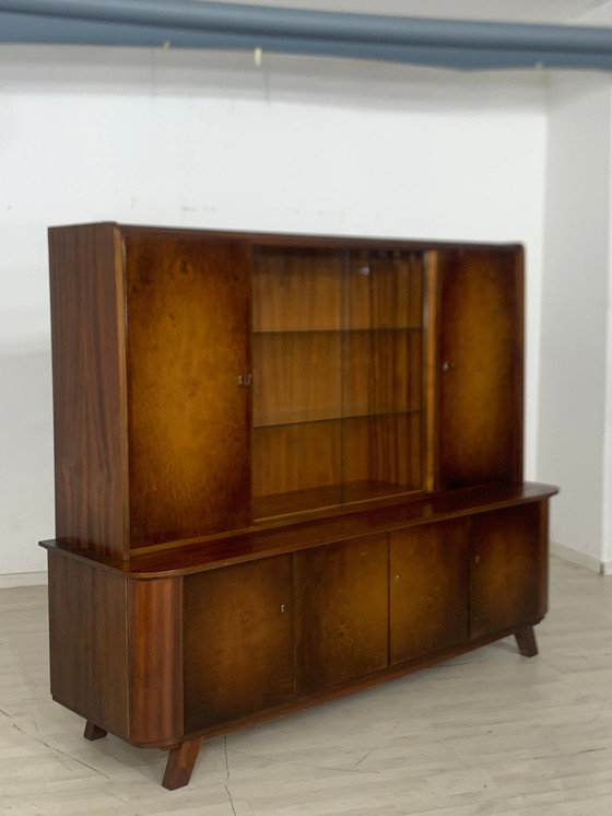 Image 1 of Mid Century hoge kast woonkamer vintage