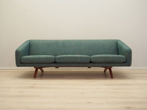 Image 1 of Groen gemêleerde sofa, Deens ontwerp, 1960S, Fabrikant: A. Mikael Laursen, Ontwerper: Illum Wikkelsø