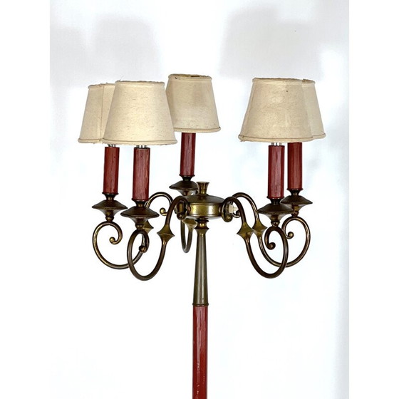 Image 1 of Vintage messing vloerlamp van Angelo Lelii voor Arredoluce Monza, 1950