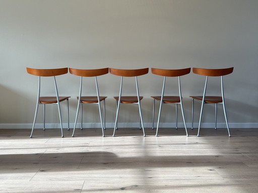 5X Eetkamerstoelen Italiaans Design