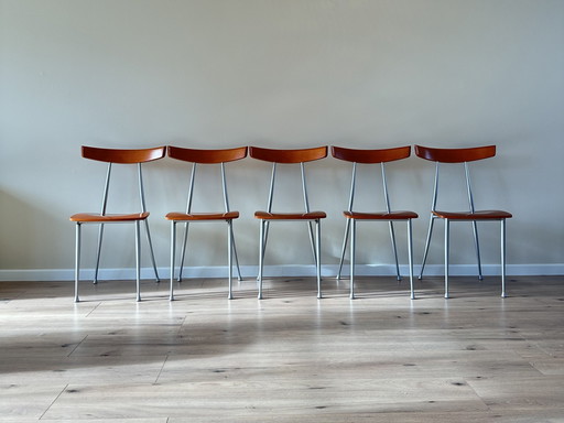 5X Eetkamerstoelen Italiaans Design