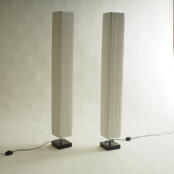 Image 1 of 2 Vloerlampen van geplooide stof