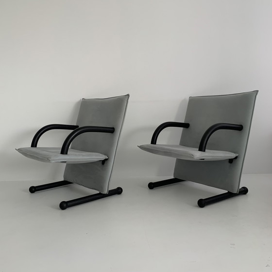 Image 1 of Set van 2 loungestoelen Burkhard Vogtherr voor Arflex T-Line, jaren 1980