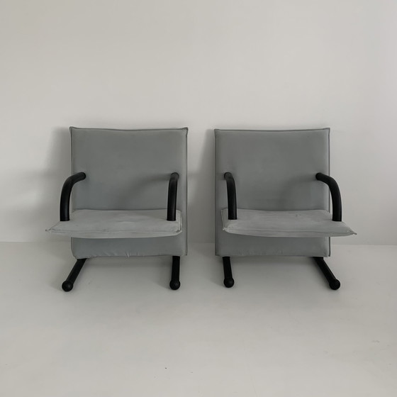 Image 1 of Set van 2 loungestoelen Burkhard Vogtherr voor Arflex T-Line, jaren 1980