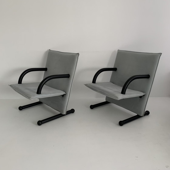 Image 1 of Set van 2 loungestoelen Burkhard Vogtherr voor Arflex T-Line, jaren 1980