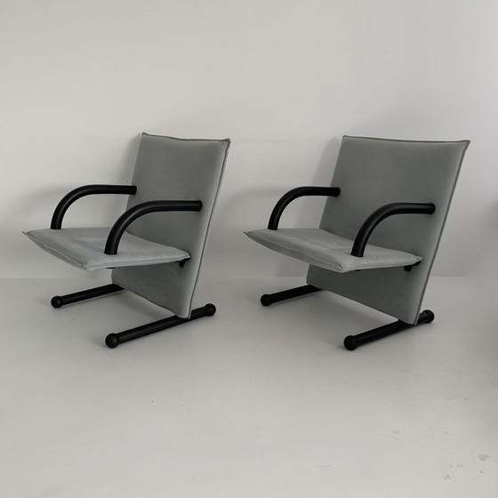 Image 1 of Set van 2 loungestoelen Burkhard Vogtherr voor Arflex T-Line, jaren 1980