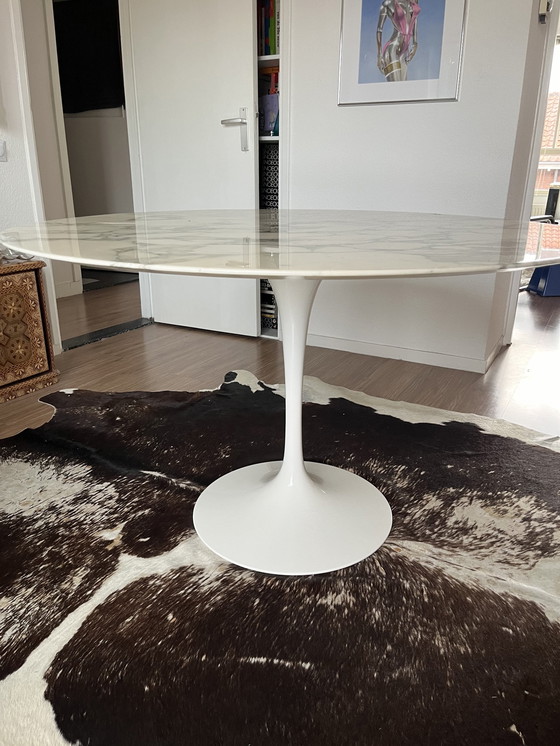 Image 1 of 50Th Anniversary Knoll Saarinen Tulp Tafel Marmer