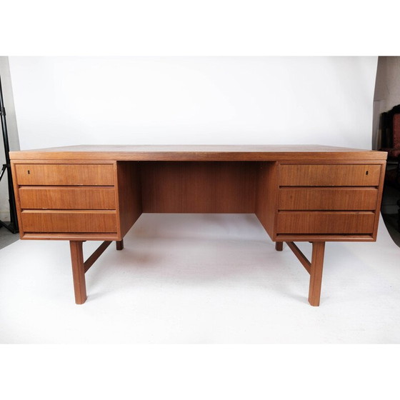 Image 1 of Vintage bureau in teak van Omann Junior, jaren 1960