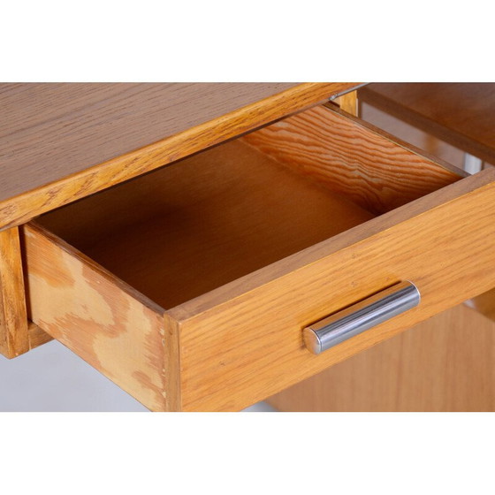 Image 1 of Vintage Bauhaus bureau in eiken en verchroomd staal van Marcel Breuer, Duitsland 1930