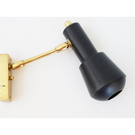 Image 1 of Vintage Franse wandlamp in staal Aluminor 1950