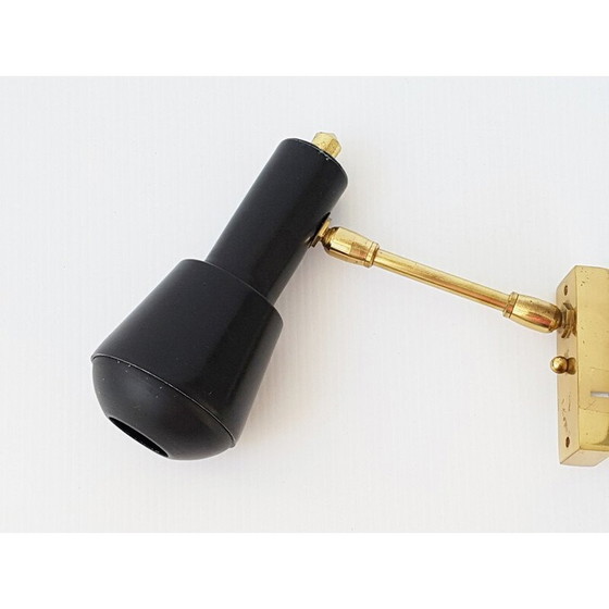 Image 1 of Vintage Franse wandlamp in staal Aluminor 1950