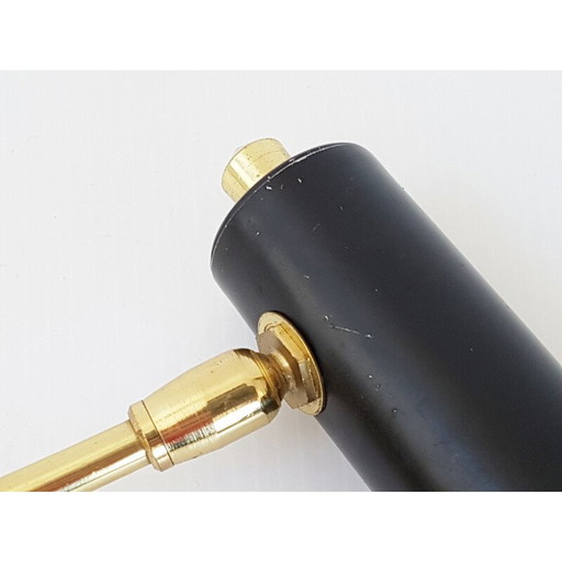 Vintage Franse wandlamp in staal Aluminor 1950