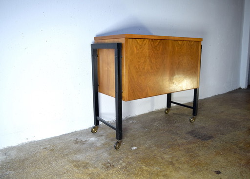 Vintage Bijzettafel Salontafel Trolley 1960