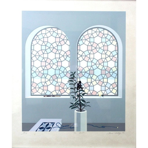 Vintage litho "Het geheim" door James Hussey, Engeland 1982