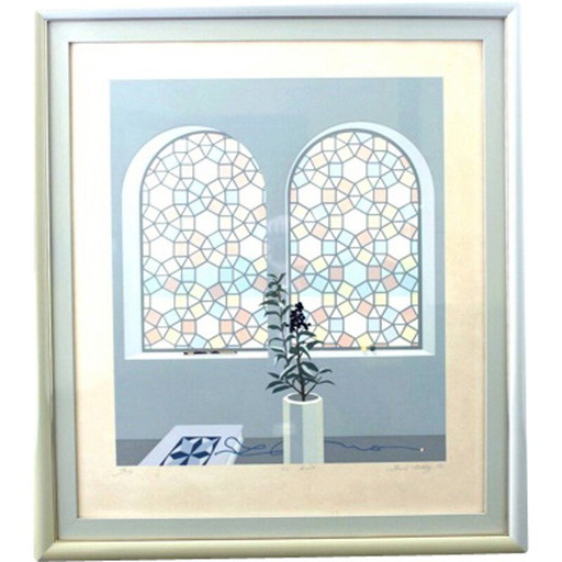 Vintage litho "Het geheim" door James Hussey, Engeland 1982