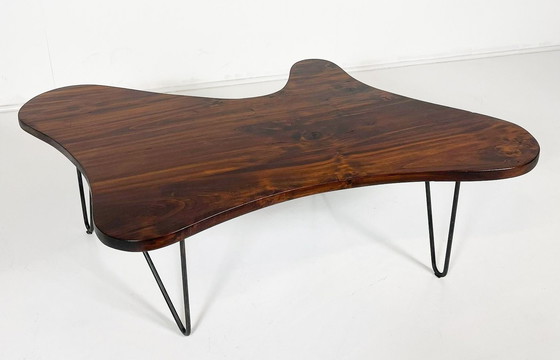 Image 1 of Mid Century Moderne Houten Salontafel , Italië, 1960S