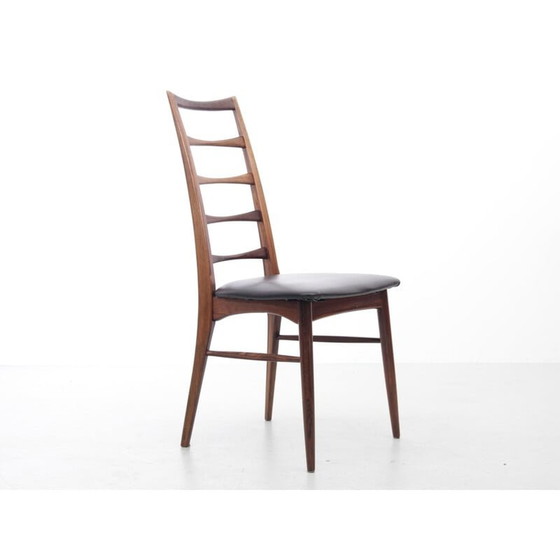 Image 1 of Set van 4 Scandinavische vintage stoelen Lis in leer van Niels Koefoed