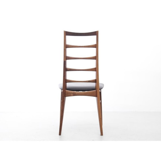 Image 1 of Set van 4 Scandinavische vintage stoelen Lis in leer van Niels Koefoed