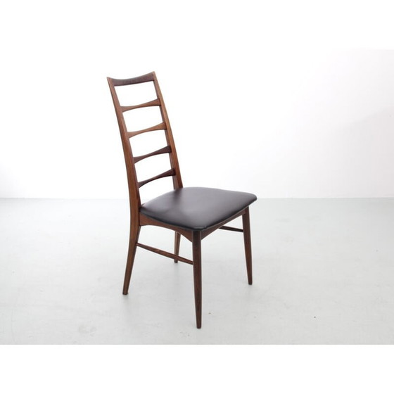 Image 1 of Set van 4 Scandinavische vintage stoelen Lis in leer van Niels Koefoed