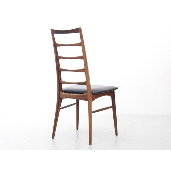 Image 1 of Set van 4 Scandinavische vintage stoelen Lis in leer van Niels Koefoed