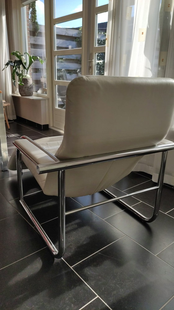 Image 1 of Design relax fauteuil leder ivoor (wit)