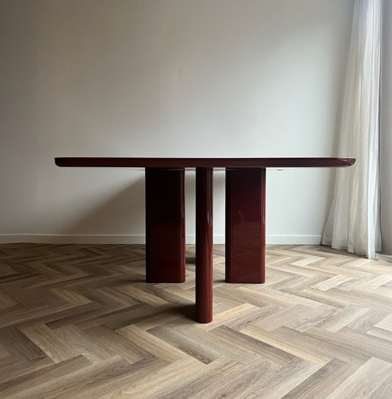 Image 1 of Gabrielle Paris Joe Rechthoekige Eettafel Bourgondisch, Rood Gelakt Hout