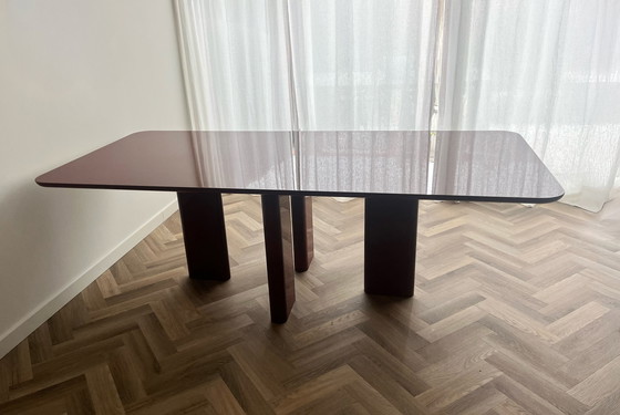 Image 1 of Gabrielle Paris Joe Rechthoekige Eettafel Bourgondisch, Rood Gelakt Hout