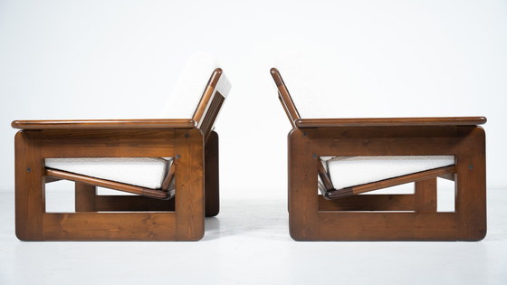 Image 1 of Mid Century Modern Paar Fauteuils, Italië, 1960S - Nieuwe Bekleding