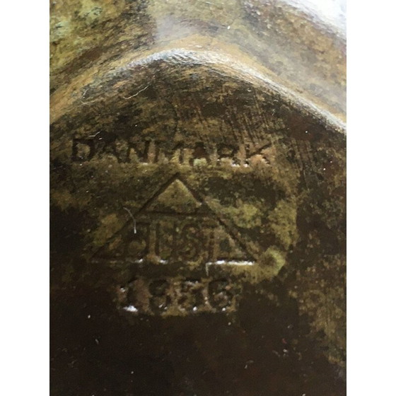 Image 1 of Vintage art deco metalen disco tafellamp van Just Andersen, 1930