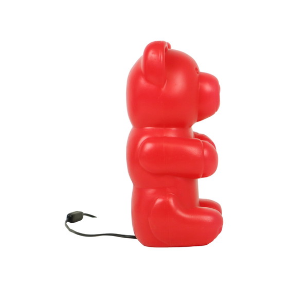 Image 1 of Rode Gummi Beer Lamp Messow Jaren 90 Vintage Pop Art Nachtlamp 31cm