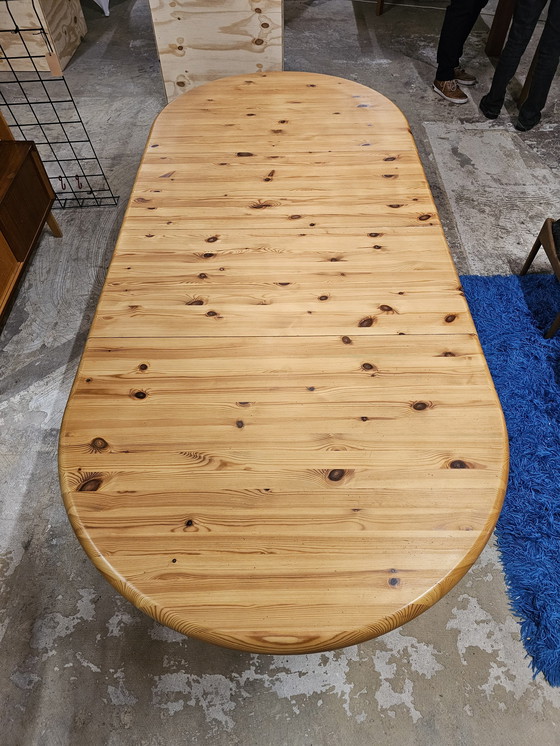 Image 1 of Ronde Vintage Eettafel Deens Design Met Verlengstukken