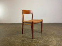 Set van 8 Niels Otto Møller stoelen teakhout Model 75 Deens Design 1960