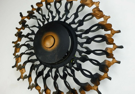 Image 1 of Mid Century wandlamp sunburst brutalist