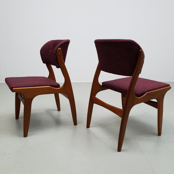 Image 1 of 5x Mid Century Deense eetkamerstoelen