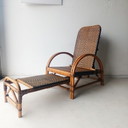 Vintage rotan lounge chair