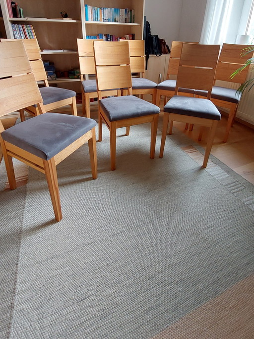 8x stoelen van kernhout van Göhring