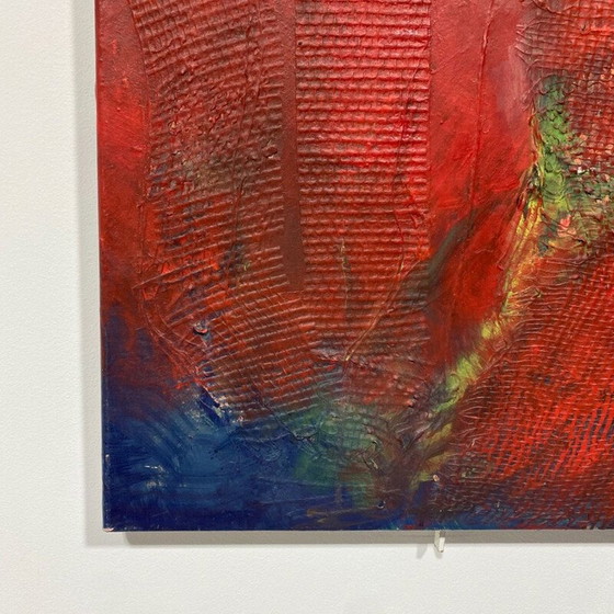 Image 1 of Olieverf op doek vintage "Papegaai" door Christine Lecrecq