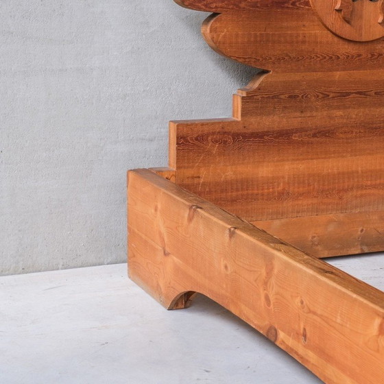 Image 1 of Vintage Russisch grenen bed door Mario Ceroli voor Poltronova, Italië 1970