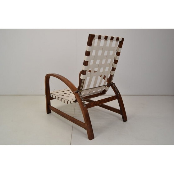Image 1 of Art-deco vintage verstelbare fauteuil van Jindrich Halabala, jaren 1930