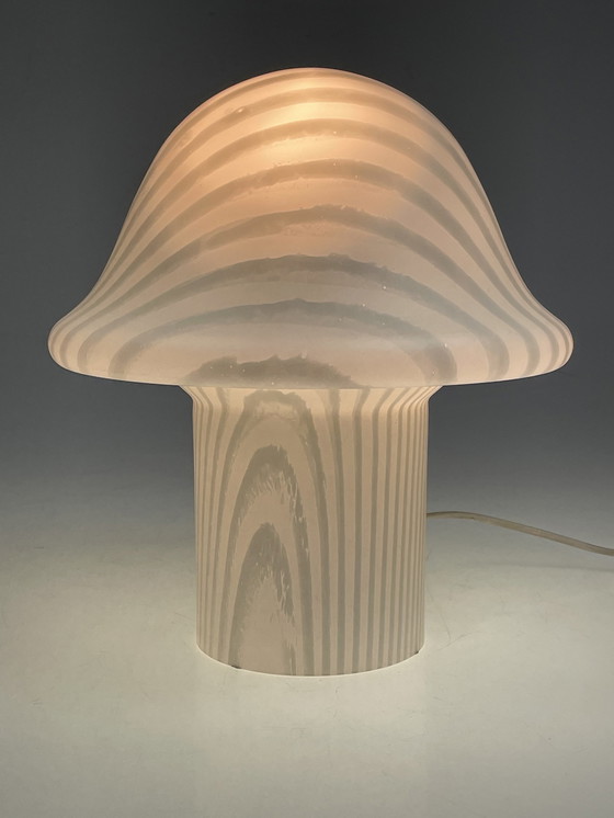 Image 1 of Peill & Putzler Xl Zebra Mushroom Tafellamp, Duitsland 1970-1980