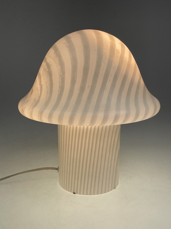 Image 1 of Peill & Putzler Xl Zebra Mushroom Tafellamp, Duitsland 1970-1980