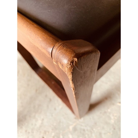 Image 1 of Set van 6 zwarte vintage stoelen van Gunther Hoffstead voor Uniflex, 1960