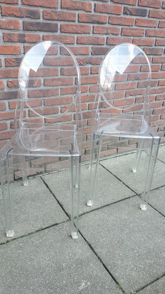 Image 1 of 2x Kartell Victoria Ghost chairs Philippe Starck