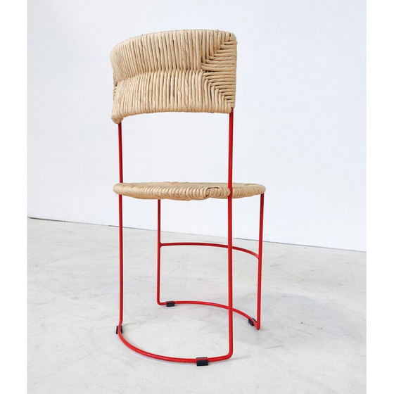 Image 1 of Set van 4 mid-century stoelen van Laura de Lorenzo en Stefano Stefani, Italië 1980