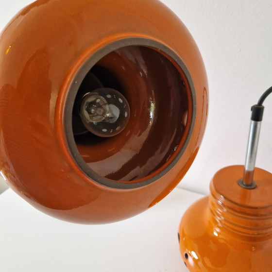 Image 1 of Herda Set Van 2 Oranje Vintage Hanglampen ²