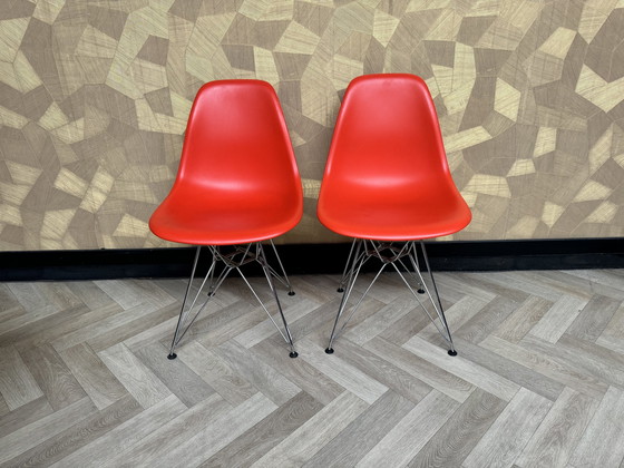 Image 1 of 2X Vitra Eames Plastic Chair Dsr Re - 