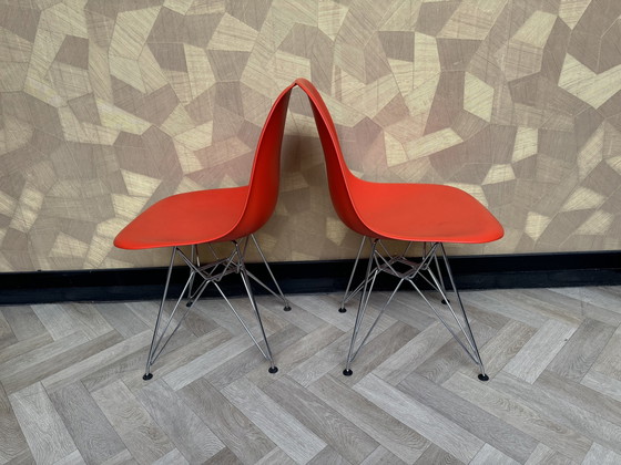 Image 1 of 2X Vitra Eames Plastic Chair Dsr Re - 