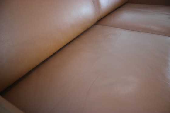 Image 1 of Cor Conseta Couch driezits design bank leer zadelbruin