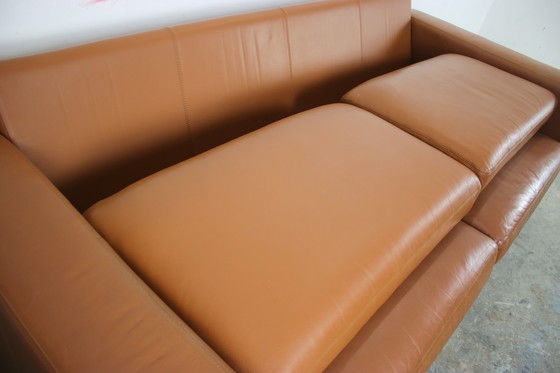 Image 1 of Cor Conseta Couch driezits design bank leer zadelbruin